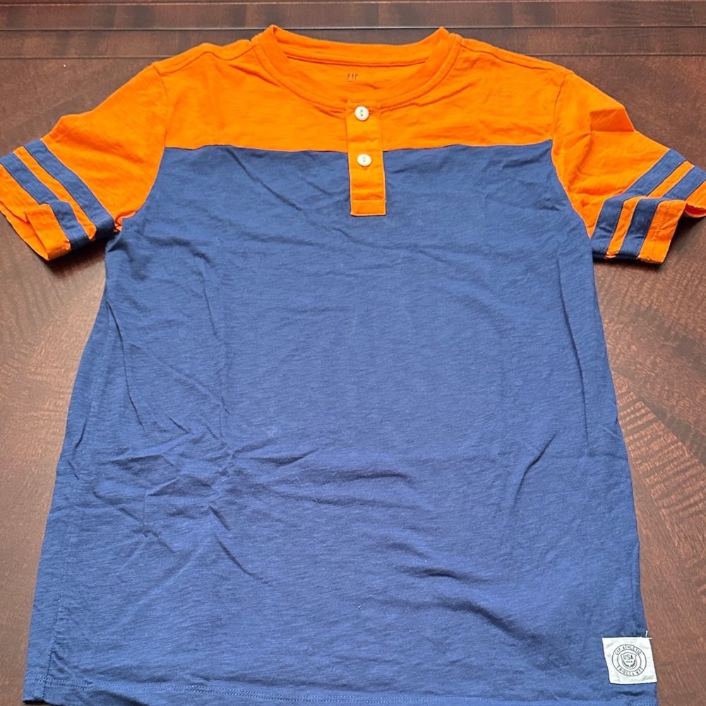 GAP Kids Two-Tone Orange and Blue Tee